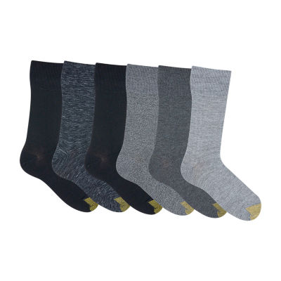 Gold Toe Cambridge 6 Pair Crew Socks Mens