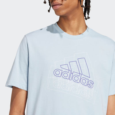 adidas Mens Crew Neck Short Sleeve Graphic T-Shirt