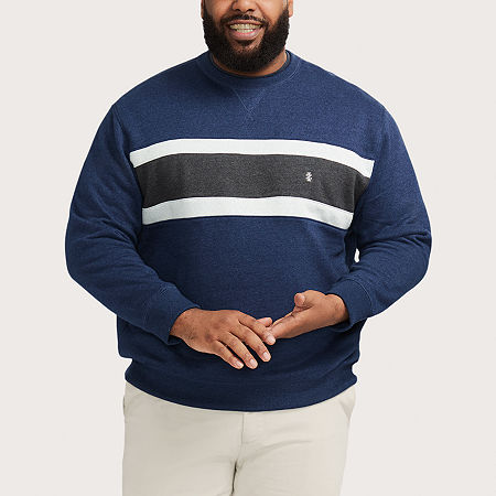 IZOD Advantage Performance Big and Tall Mens Crew Neck Long Sleeve Sweatshirt, 6x-large, Blue