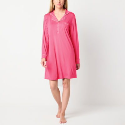 Liz Claiborne Cool and Calm Womens Long Sleeve Nightshirt