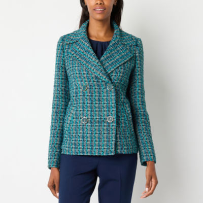 Liz Claiborne Boucle Womens Classic Fit Blazer