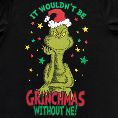 Mens Grinch Dr. Seuss Crew Neck Long Sleeve 2-pc. Pant Pajama Set