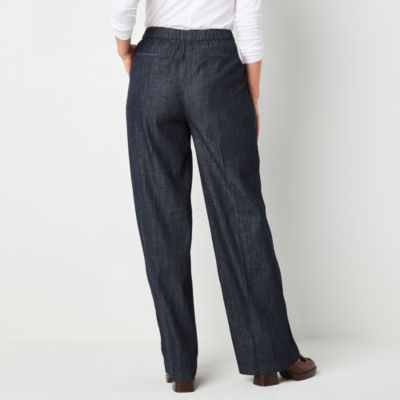 Liz Claiborne-Tall Loose Fit Wide Leg Trouser