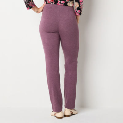 Liz Claiborne Alexis Ponte Womens Tall Straight Mid Rise Pull-On