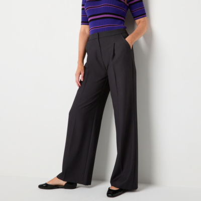 Liz Claiborne-Tall Margot Tailored Classic Fit Wide Leg Trouser