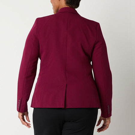 Liz Claiborne Kate Womens Classic Fit Blazer, 10 Petite, Red