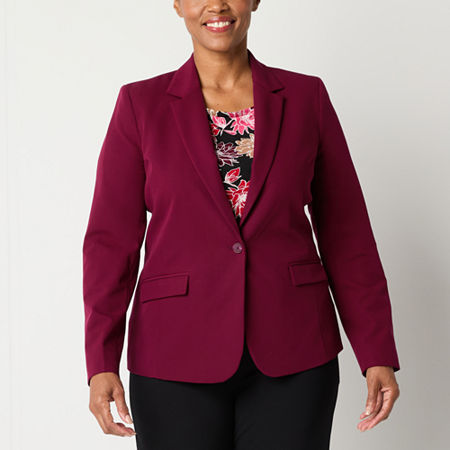 Liz Claiborne Kate Womens Classic Fit Blazer, 12 Petite, Red