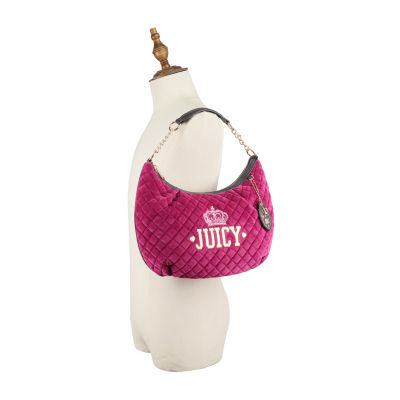 Juicy By Juicy Couture Crowning Glory Quilted Velour Hobo Bag