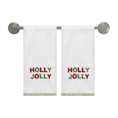 Avanti Holly Jolly 2-pc. Embellished Hand Towel