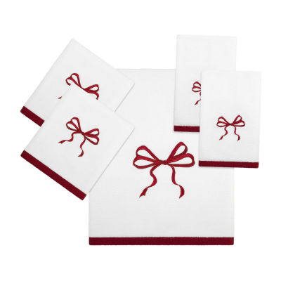 Avanti Christmas Bows Embellished Holiday Bath Towel
