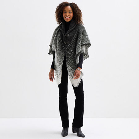 St. John's Bay Toggle Wrap Scarf In Black