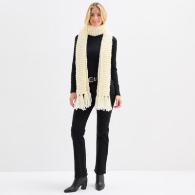 Chunky Knit Wrap Scarf, Color: Ivory JCPenney