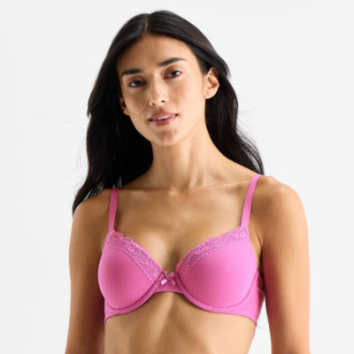 Ambrielle Cotton Womens Medium Support Demi Bra