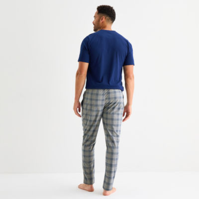 St. John's Bay Mens Crew Neck Short Sleeve 2-pc. Pajama Sets