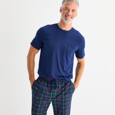 St. John's Bay Mens Crew Neck Short Sleeve 2-pc. Pajama Sets