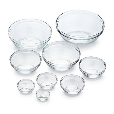 Duralex Gigone 9-pc. Glass Mixing Bowl Set