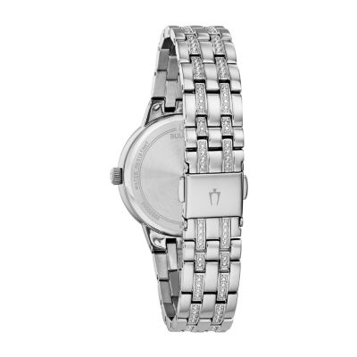 Bulova Phantom Womens Diamond Accent Silver Tone Stainless Steel Bracelet Watch 96l276