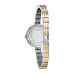 Bulova Rhapsody Womens Diamond Accent Two Tone Stainless Steel Bracelet Watch 98p193