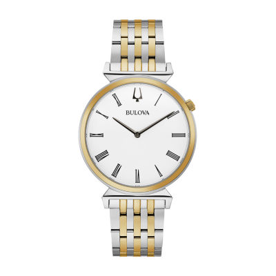 Bulova Regatta Mens Two Tone Stainless Steel Bracelet Watch 98a233