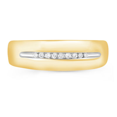 Mined White Diamond 10K Gold Wedding Band - JCPenney