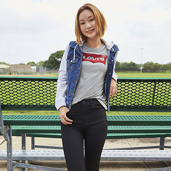 Levi's® Hybrid Jacket, Tee, 720 Super-Skinny High-Rise Jeans & Arizona  Shoes - JCPenney