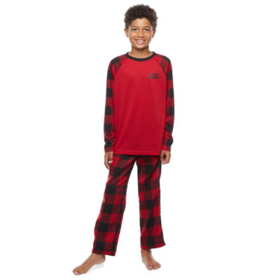 North Pole Trading Co. Red Buffalo Unisex 2-pc. Christmas Pajama Set
