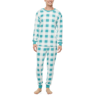 North Pole Trading Co. Nordic Buffalo Mens Crew Neck Long Sleeve 2-pc. Pant Pajama Set