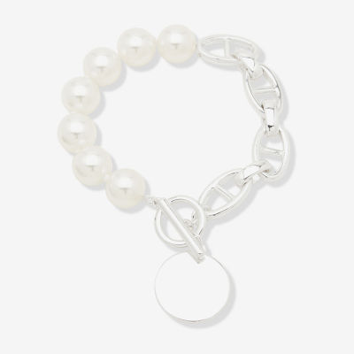 Worthington Silver Tone Simulated Pearl Strand Bracelets