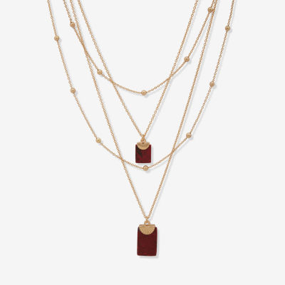 a.n.a Gold Tone Womens 18 Inch Strand Necklace