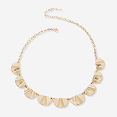 a.n.a Gold Tone 16 Inch Link Collar Necklace