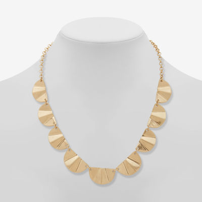 a.n.a Gold Tone 16 Inch Link Collar Necklace