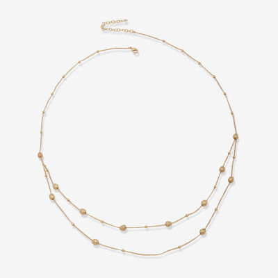 a.n.a Gold Tone 32 Inch Curb Strand Necklace