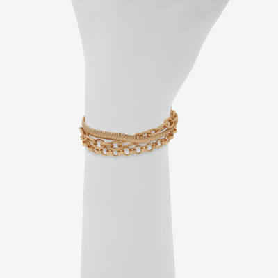 a.n.a Gold Tone Cuff Bracelet