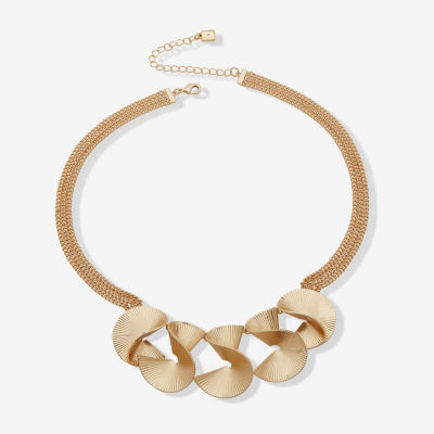 Worthington Gold Tone 17 Inch Curb Collar Necklace