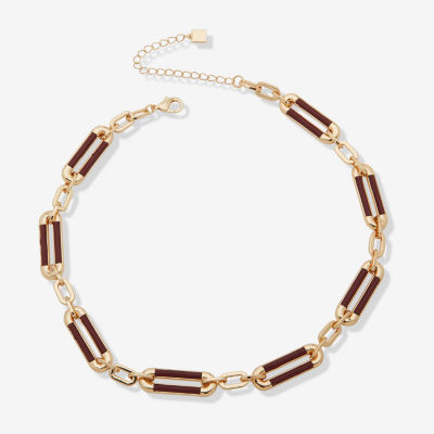 Worthington Gold Tone 17 Inch Link Collar Necklace