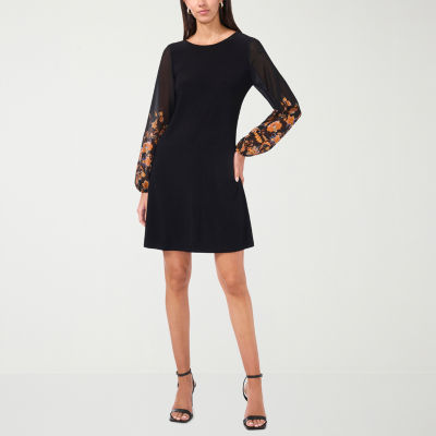 MSK Womens Long Sleeve Shift Dress