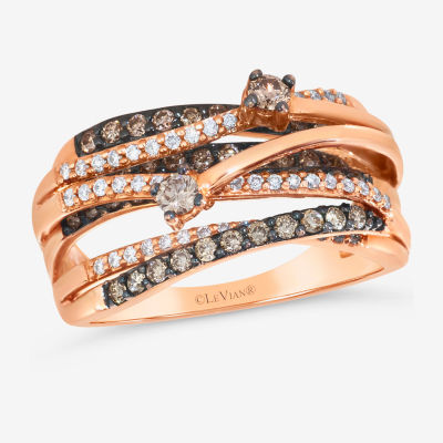 Le Vian® Grand Sample Sale™ Chocolate Diamonds® & Vanilla Diamonds® Ring set in 14K Strawberry Gold