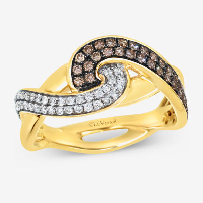 LIMITED QUANTITIES! Le Vian Grand Sample Sale™ 1/2 CT. T.W Vanilla Diamonds® & Chocolate Diamonds® in 14k Honey Gold™ Chocolatier® Ring