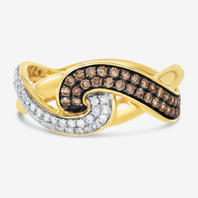 LIMITED QUANTITIES! Le Vian Grand Sample Sale™ 1/2 CT. T.W Vanilla Diamonds® & Chocolate Diamonds® in 14k Honey Gold™ Chocolatier® Ring