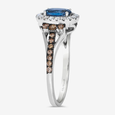 Le Vian® Grand Sample Sale™ Ring featuring 3/4 CT. Cornflower Ceylon Sapphire™ 1/3 Chocolate Diamonds® 1/5 Nude Diamonds™ set 14K Vanilla Gold®