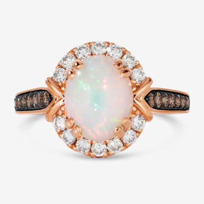 Le Vian® Grand Sample Sale™ Ring featuring 5/ CT. Neopolitan Opal™ 1/ Chocolate Diamonds® 1/ Nude Diamonds™ set 14K Strawberry Gold