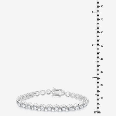 (G / Si1-Si2) 12 Ct.T.W. Lab Grown White Diamond 14K White Gold 7.25 Inch Tennis Bracelet