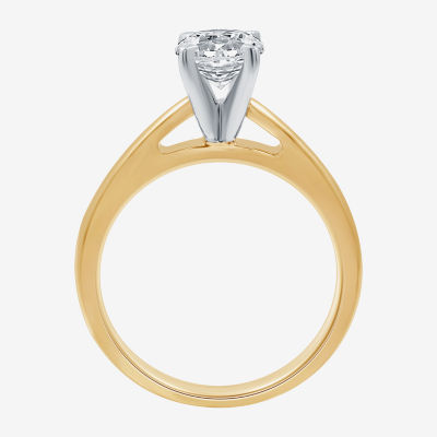 I Said Yes (G / Si1-Si2) Womens 1 1/4 CT. T.W. Lab Grown White Diamond 14K Gold Over Silver Round Solitaire Bridal Set