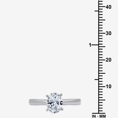 I Said Yes (G / Si1-Si2) Womens 1 1/4 CT. T.W. Lab Grown White Diamond Sterling Silver Oval Side Stone Solitaire Bridal Set