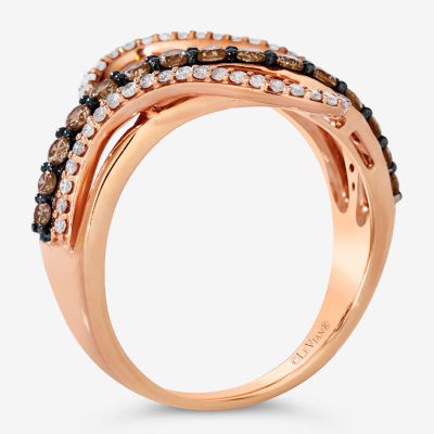 Le Vian Chocolatier® Ring featuring 3/8 cts. Chocolate Diamonds®  1/4 Vanilla set 14K Strawberry Gold®