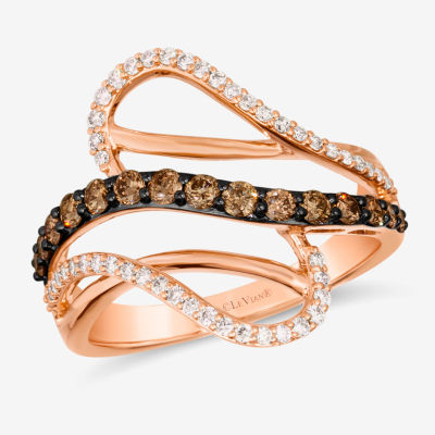 Le Vian Chocolatier® Ring featuring 3/8 cts. Chocolate Diamonds®  1/4 Vanilla set 14K Strawberry Gold®