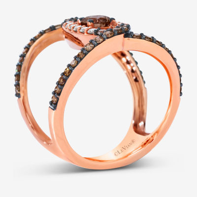 Le Vian Grand Sample Sale Ombre Ring featuring 1/3 cts. Chocolate Diamonds® 7/8 cts. Chocolate Ombré Diamonds® set in 14K Strawberry Gold®