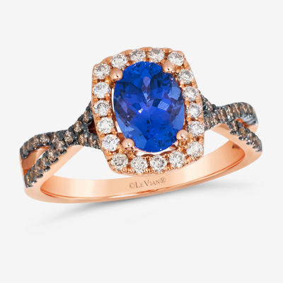 Le Vian® Grand Sample Sale™ Ring featuring 1 CT. Blueberry Tanzanite® 1/5 CT. Nude Diamonds™ 1/5 CT. Chocolate Diamonds® set in 14K Strawberry Gold®