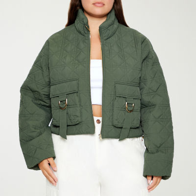 Forever 21 Quilted Puffer Lightweight Juniors Plus Jacket