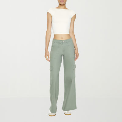 Forever 21 Low Rise Twill Pant Womens Straight Cargo Pant-Juniors